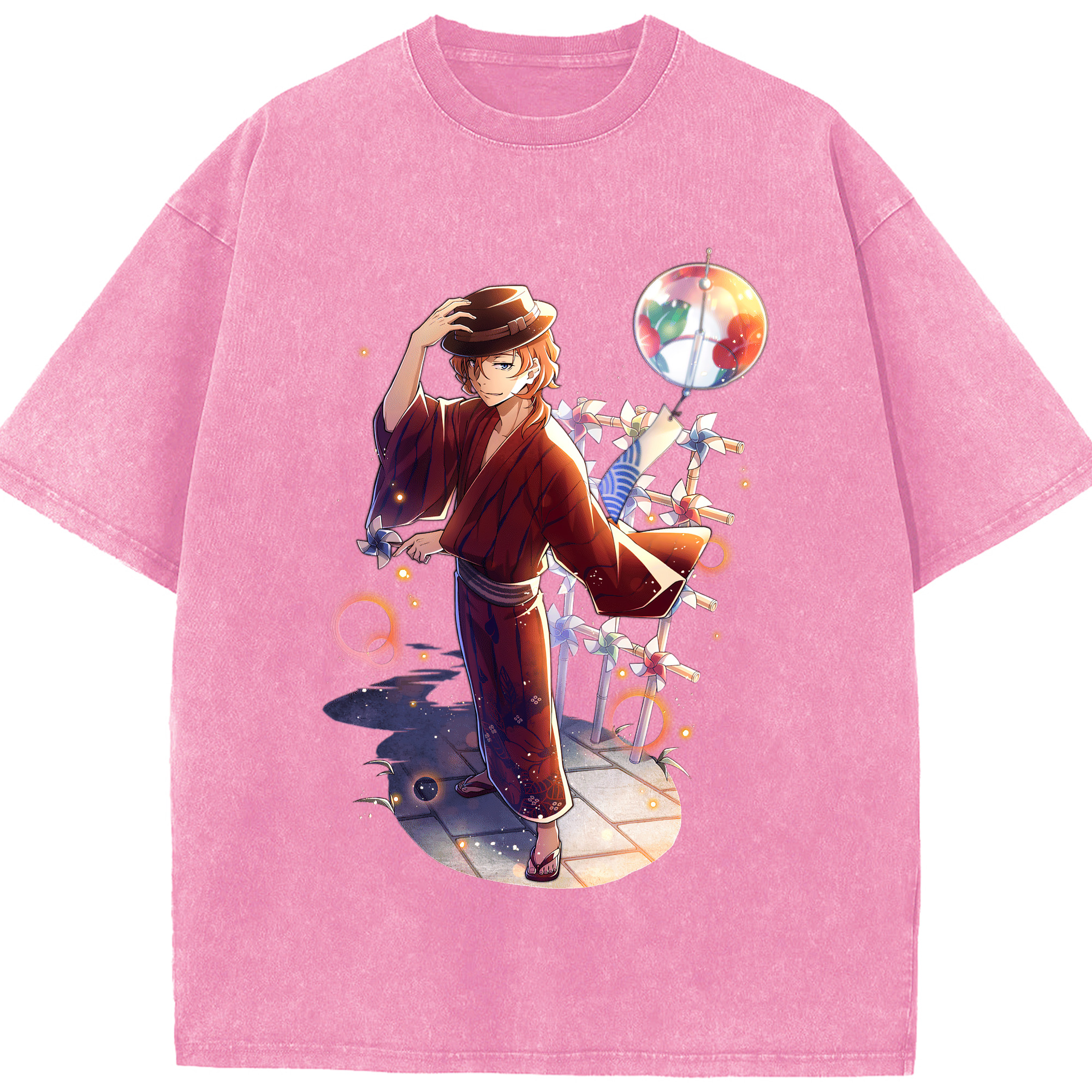 （画像用） 文豪ストレイドッグス Bungo Stray Dogs 綿100% ヴィンテージ風 半袖Tシャツ（フロントプリント）